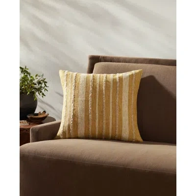 Amber Lewis X Loloi Elowen Pillow In Gold,pillow Cover Only - No Insert