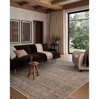 Amber Lewis X Loloi Molly Navy / Blush Area Rug In Navy,blush