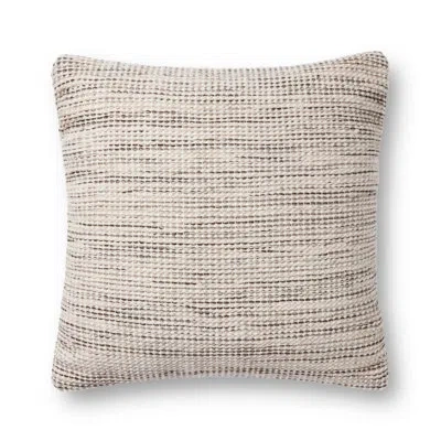 Amber Lewis X Loloi Morro Natural / Grey Pillow In Pillow Cover Only - No Insert