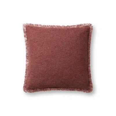 Amber Lewis X Loloi Sable Pillow In Wine,pillow Cover Only - No Insert