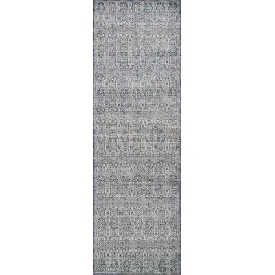 Amber Lewis X Loloi Zuma Denim / Ivory Area Rug In Blue;white;ivory;denim