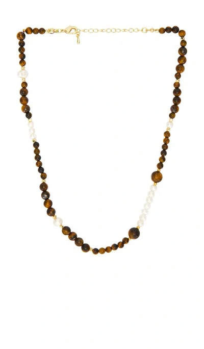 Amber Sceats Praia Necklace In Brown