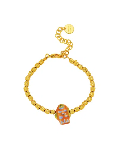 Amber Sceats Women's Gold Azurefin Bracelet In Orange