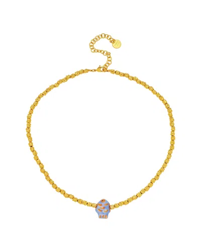 Amber Sceats Women's Gold Azurefin Necklace In Blue