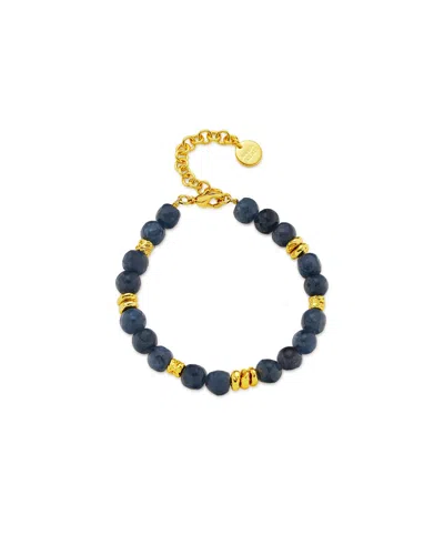 Amber Sceats Women's Gold / Blue Ramadi Bracelet In Gold/blue