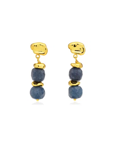 Amber Sceats Women's Gold / Blue Ramadi Earrings In Gold/blue