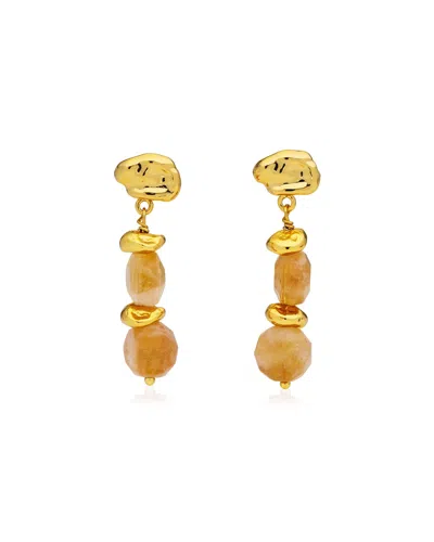 Amber Sceats Women's Gold Claret Earrings