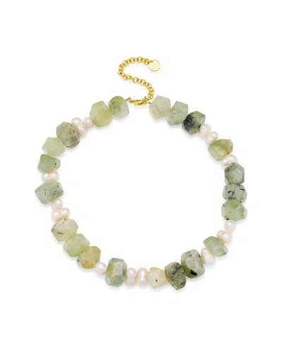 Amber Sceats Women's Gold / Green Palma Necklace In Gold/green