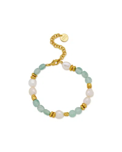 Amber Sceats Women's Green / Gold Agave Bracelet In Green/gold