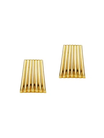 Amber Sceats Women's Zagora Junie Fluted 24k-gold-plated Drop Earrings