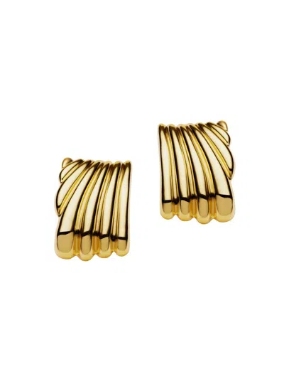 Amber Sceats Women's Zagora Sunnie Fluted 24k-gold-plated Drop Earrings