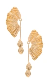 Amber Sceats X Revolve Fan Drop Earrings In Metallic Gold