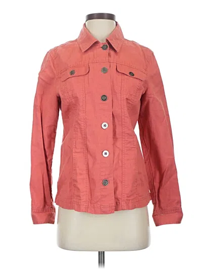 Pre-owned Amber Sun Long Sleeve Button Down Shirt In Orange
