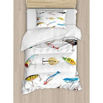 Ambesonne 3 Piece Duvet Cover Set In White,brown