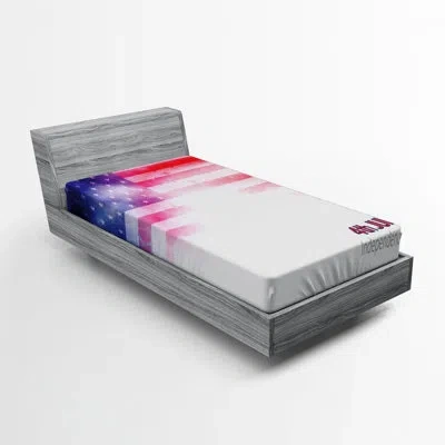 Ambesonne 4th Of July Fitted Sheet In Red