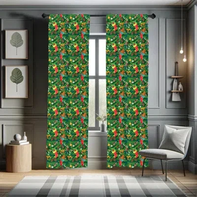 Ambesonne Accessories Semi-sheer Rod Pocket Curtain Panels