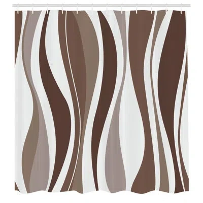 Ambesonne Amazon Abstract Shower Curtain Set In Pale Redwood