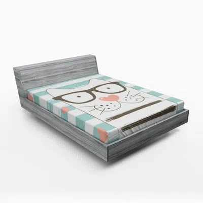 Ambesonne Animal Fitted Sheet In Blue