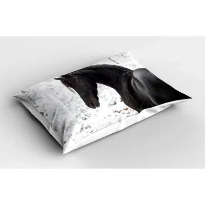 Ambesonne Animal Sham In Black;gray