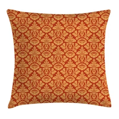 Ambesonne Antique Royal Victorian Damask Square Pillow Cover