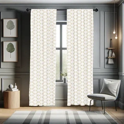 Ambesonne Art Deco Geometric Semi-sheer Rod Pocket Curtain Panels