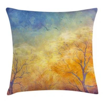 Ambesonne Autumn Trees Gulls Skying Indoor/outdoor 36" Throw Pillow Cover
