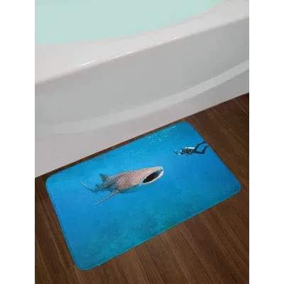 Ambesonne Bath Mat, Non Slip Backing, 30.2" X 20", Brown