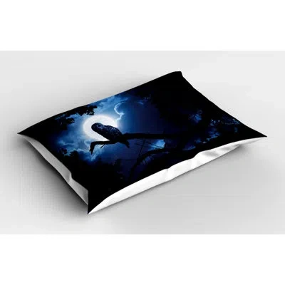 Ambesonne Black/blue Polyester Microfiber Piece Sham In Blue;black