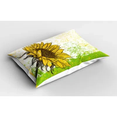 Ambesonne Black/green/yellow Polyester Microfiber Piece Sham In Black;green;yellow