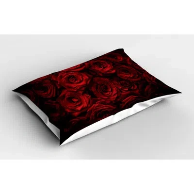 Ambesonne Black/red Polyester Microfiber Piece Sham In Black;red