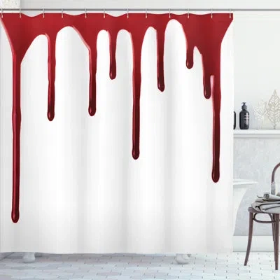 Ambesonne Bloody Halloween Zombie Crime Single Shower Curtain