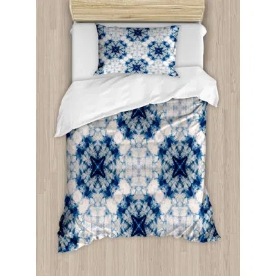 Ambesonne Blue Floral Duvet Cover Set