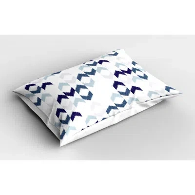 Ambesonne Blue/gray Poyester Microfiber Piece Sham In Blue;gray