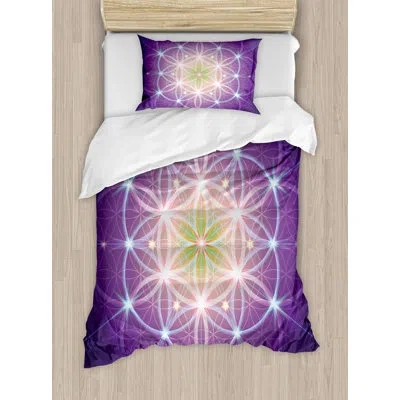 Ambesonne Bohemian Interlace Circles Sign Of Cosmos Harmony Folk Hidden Abstract Motif Duvet Cover Set In Multi