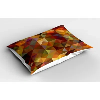 Ambesonne Brown/red Polyester Microfiber Piece Sham In Brown;red