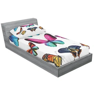 Ambesonne Butterfly Sheet Set In Purple