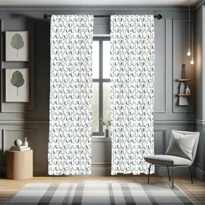 Ambesonne Cartoon Semi-sheer Rod Pocket Curtain Panels