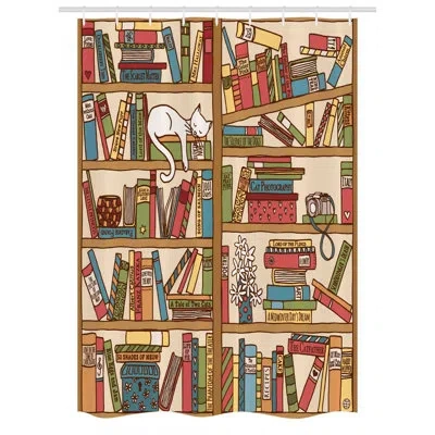 Ambesonne Cat Stall Shower Curtain Single + Hooks