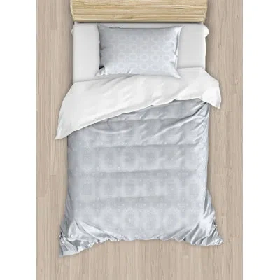 Ambesonne Celtic Duvet Cover Set In White,gray