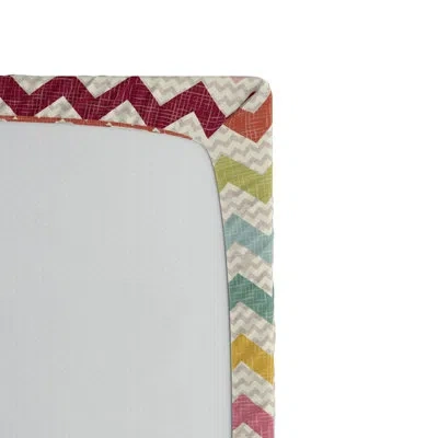 Ambesonne Chevron Microfiber Fitted Sheet In Green Chervon