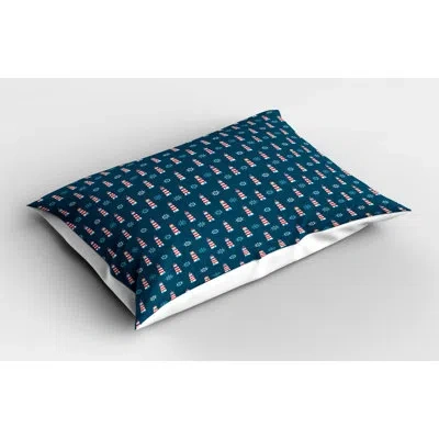 Ambesonne Children Lighthouse Sham In Blue;red