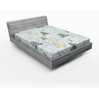Ambesonne Christmas Microfiber Fitted Sheet