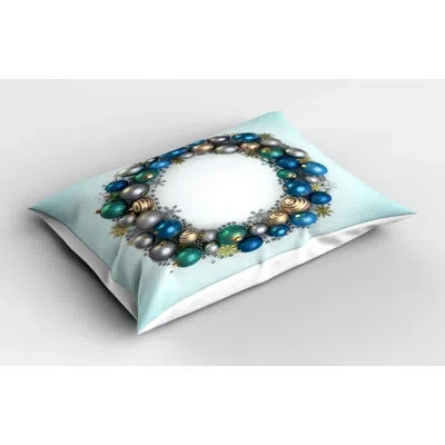 Ambesonne Christmas Sham In Blue;gray;sky Blue