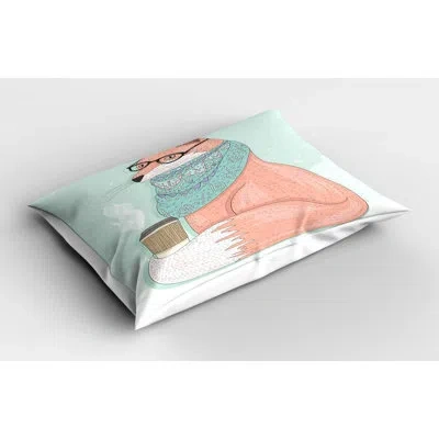 Ambesonne Coffee Animal Sham In Black;green;pink