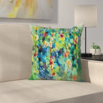 Ambesonne Colorful Flower On Tree Square Pillow Cover
