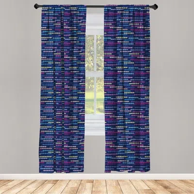 Ambesonne Colorful Semi-sheer Rod Pocket Sliding Panel