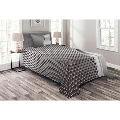 Ambesonne Coverlet Set In Black,gray