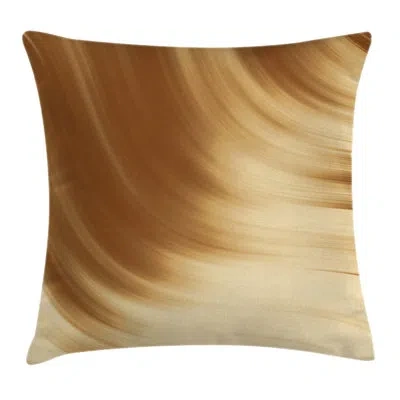 Ambesonne Curved Wave Like Artistic Square Pillow Cover