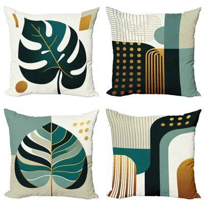 Ambesonne Dark Teal Orange Indoor/outdoor Pillow Cover
