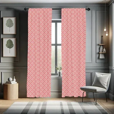 Ambesonne Diamond Shapes Triangles Artwork Semi-sheer Rod Pocket Curtain Panels